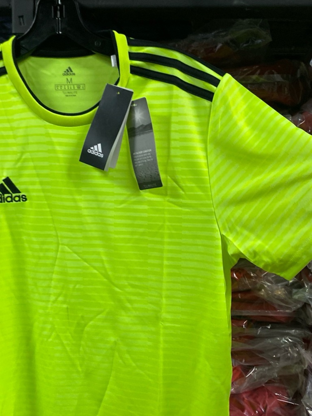 (2017) Adidas Condivo 18 Soccer Jersey NWT Neon Men’s Medium Climalite CF0685 - Picture 4 of 9
